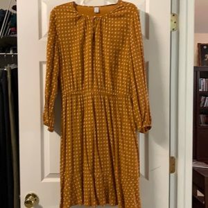 Mustard Old Navy Ruffle Dress